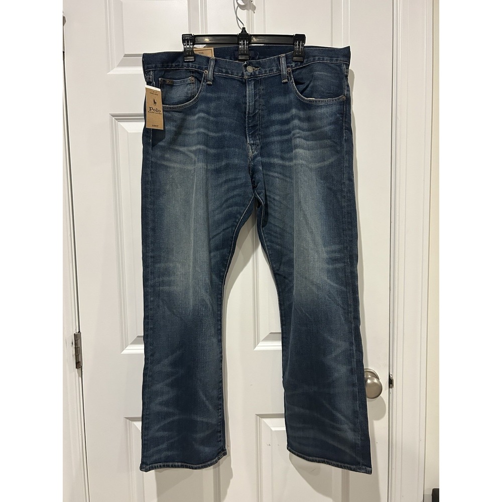 NWT Polo Ralph Lauren The Classic Fit Men’s Stretch Jeans Blue 36x30 Nice Fade